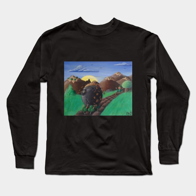 Leprechaun Chasing Gold Long Sleeve T-Shirt by ManolitoAguirre1990